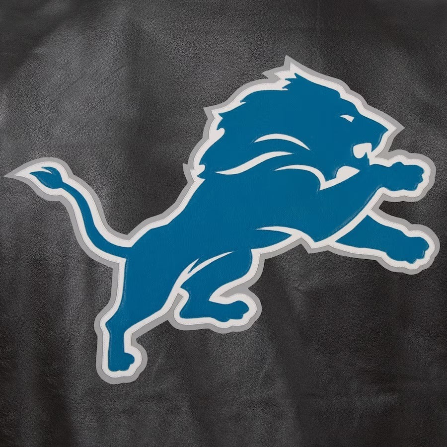 Men’s Jh Design Detroit Lions Black Leather Jacket WorthVee