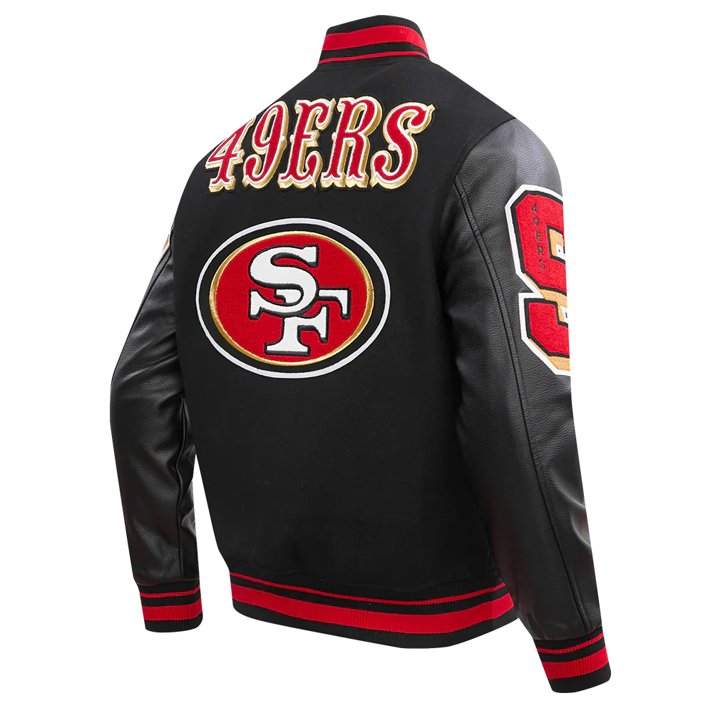 Men’s San Francisco 49ers Mashup Wool Varsity Jacket Clanton Jacket