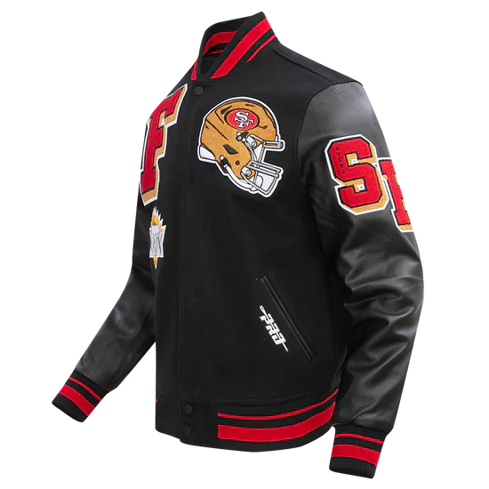 Men’s San Francisco 49ers Mashup Wool Varsity Jacket Clanton Jacket