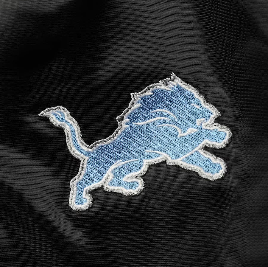 Men’s Starter Black Detroit Lions Locker Room Varsity Jacket WorthVee