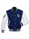 Men’s TB Rays Blue and White Letterman Jacket WorthVee