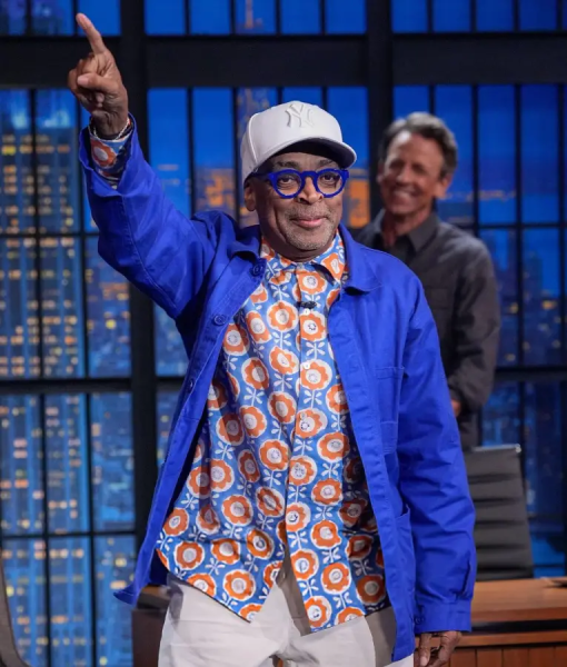 Spike Lee Late Night With Seth Meyers S12 Blue Jacket USA Jackets