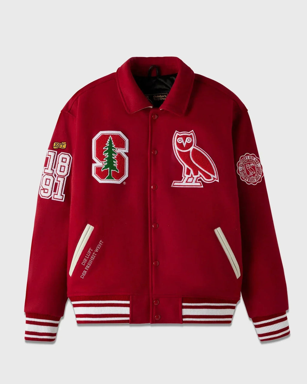 Stanford Campus Red Varsity Jacket Clanton Jacket