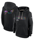 Buffalo Bills 2025 Crucial Catch Black Dri-FIT Hoodie USA Jackets