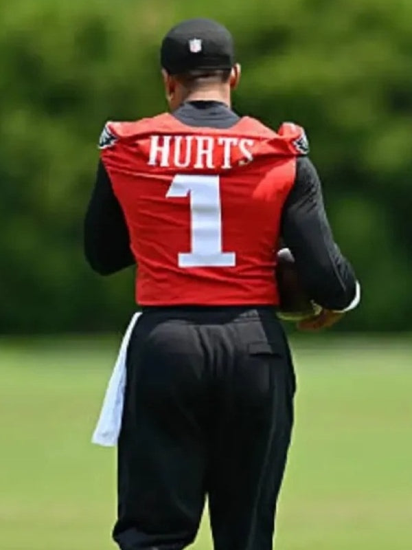Jalen Hurts Philadelphia Eagles OTA Red Jersey Shopotiny