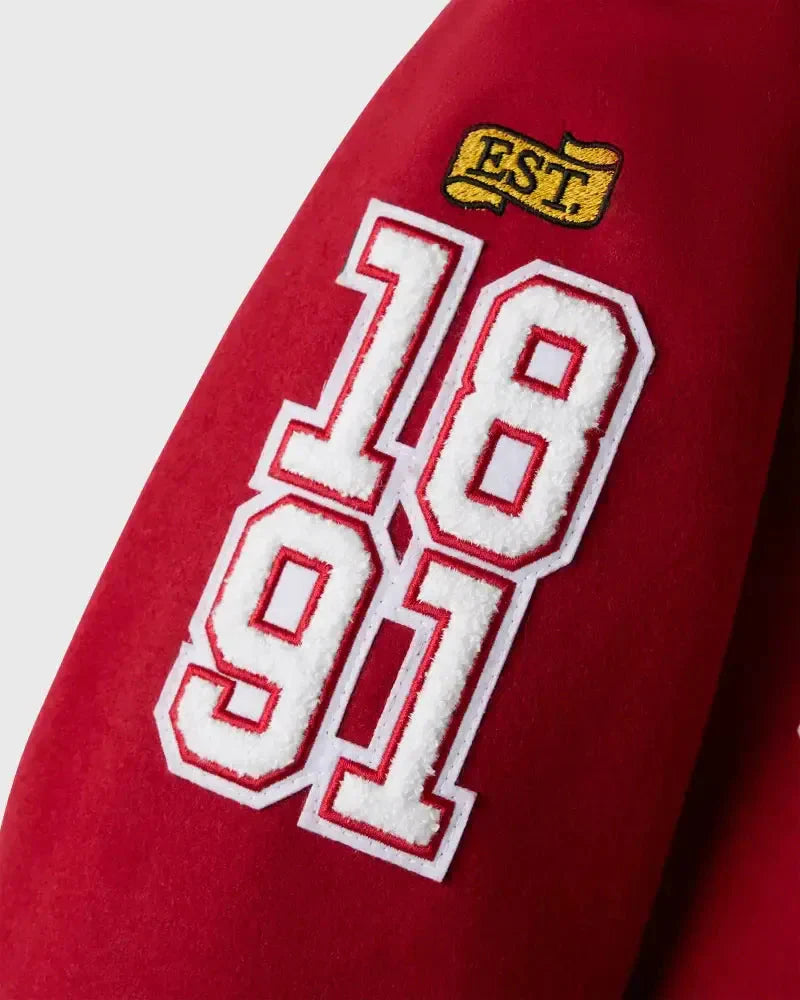 Stanford Campus Red Varsity Jacket Clanton Jacket