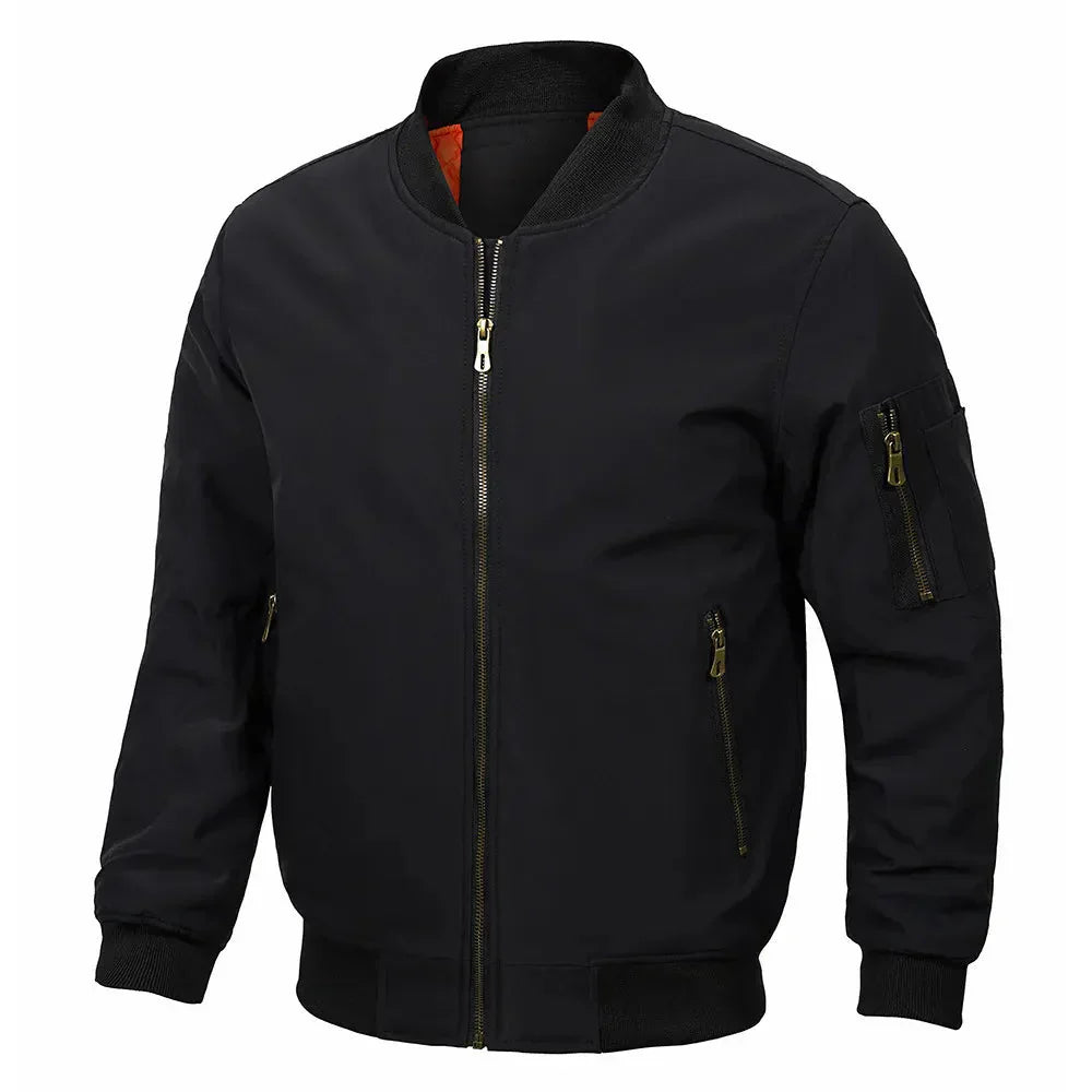 Men’s Light-weight Bomber Aviator Jacket Clanton Jacket