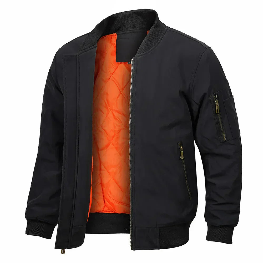 Men’s Light-weight Bomber Aviator Jacket Clanton Jacket
