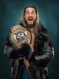 Men’s Monday Night RAW Black Leather Fur Jacket USA Jackets