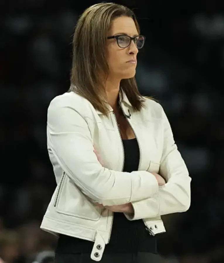 Stephanie White 2025 WNBA Playoffs Semifinal White Jacket USA Jackets