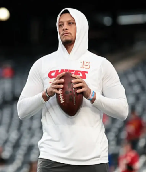 Patrick Mahomes Kansas City Chiefs White Hoodie USA Jackets