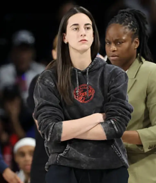 Caitlin Clark 2025 WNBA Playoffs Semifinal Black Hoodie USA Jackets