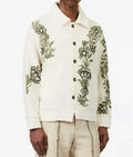 Celebs Go Dating Leaf Embroidered Jacket USA Jackets