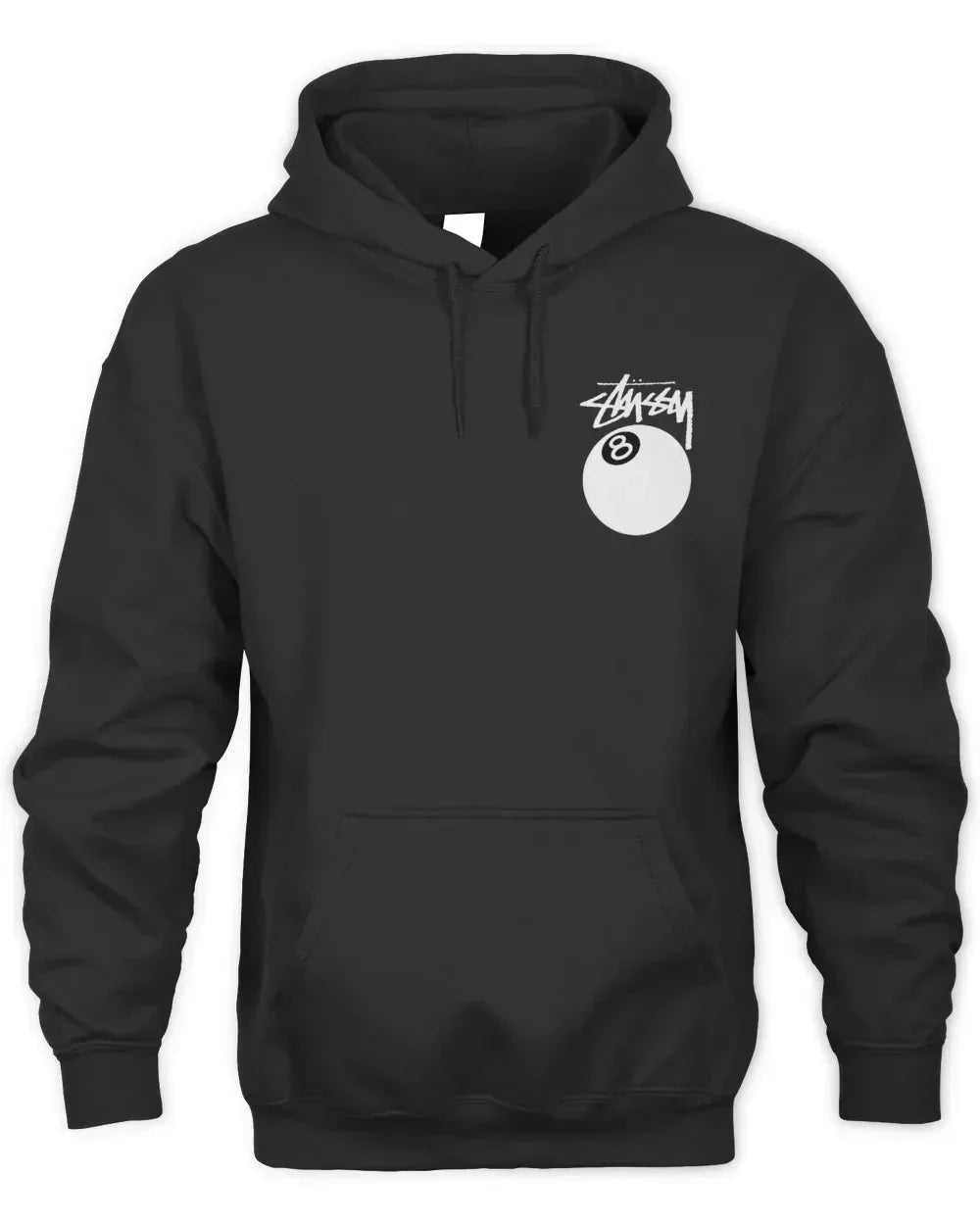 Unisex 8 Ball Black Graphic Print Hoodie USA Jackets