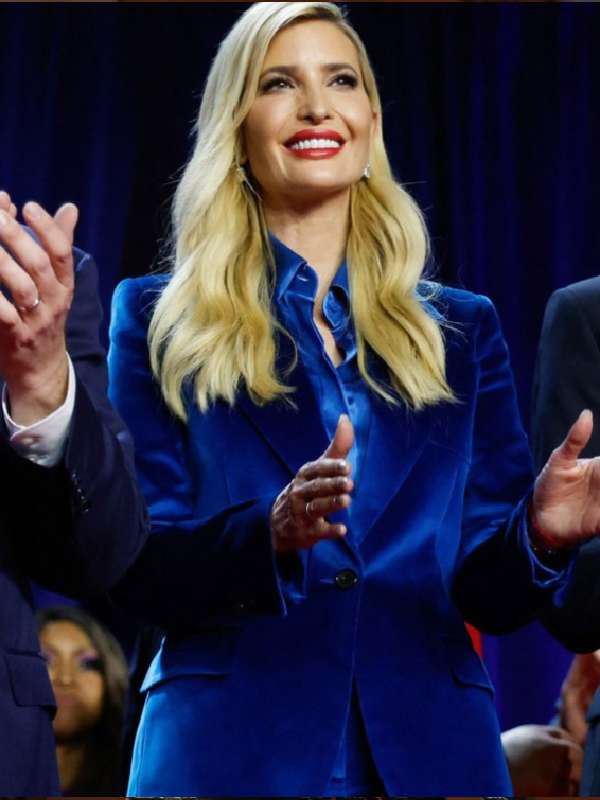 Ivanka Trump Blue Velvet Suit USA Jackets