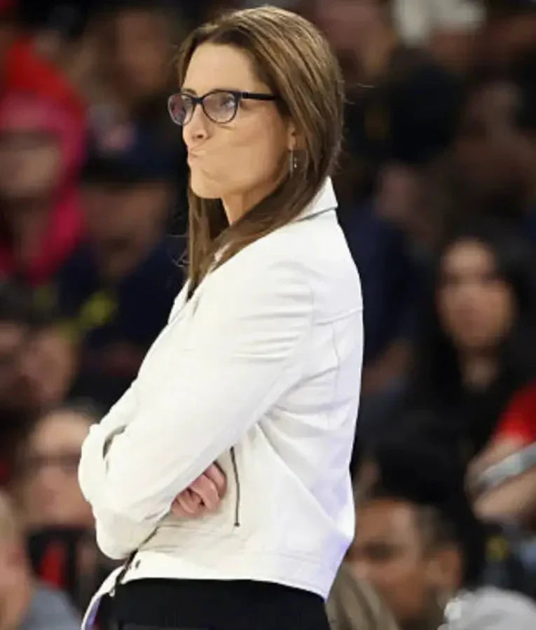 Stephanie White 2025 WNBA Playoffs Semifinal White Jacket USA Jackets