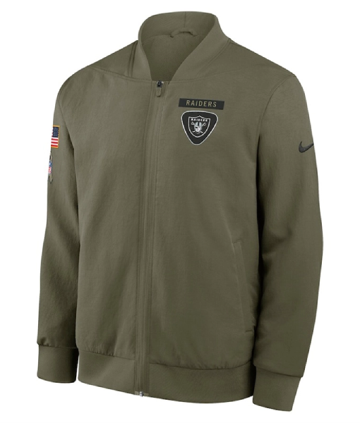Las Vegas Raiders 2025 Salute To Service Bomber Jacket USA Jackets
