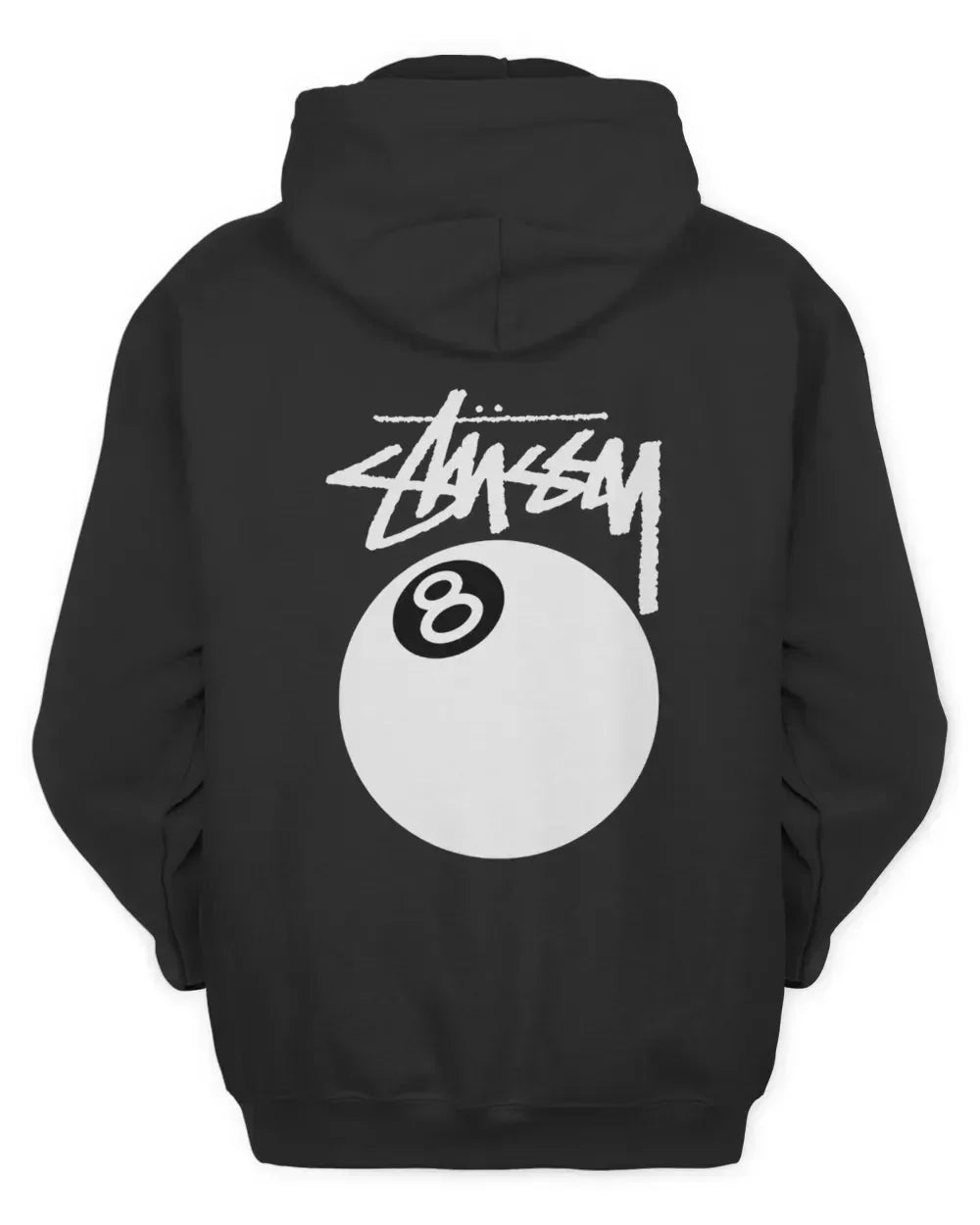 Unisex 8 Ball Black Graphic Print Hoodie USA Jackets