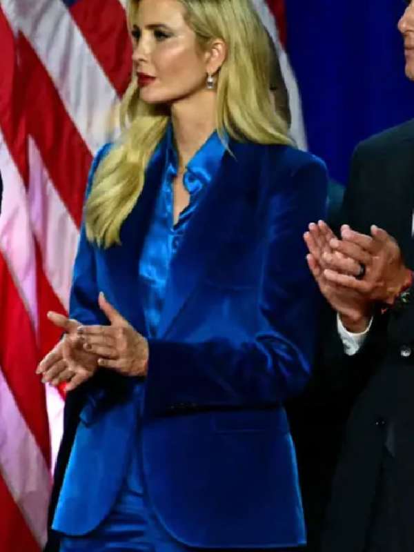 Ivanka Trump Blue Velvet Suit USA Jackets