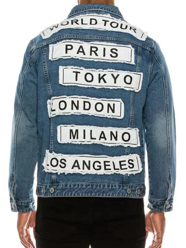 Mens World Tour Denim Jacket Clanton Jacket