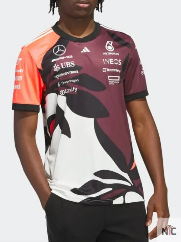 Mercedes-AMG F1 2025 Miami GP Dark Red Jersey Clanton Jacket