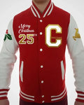 Merry Christmas Red Varsity Jacket