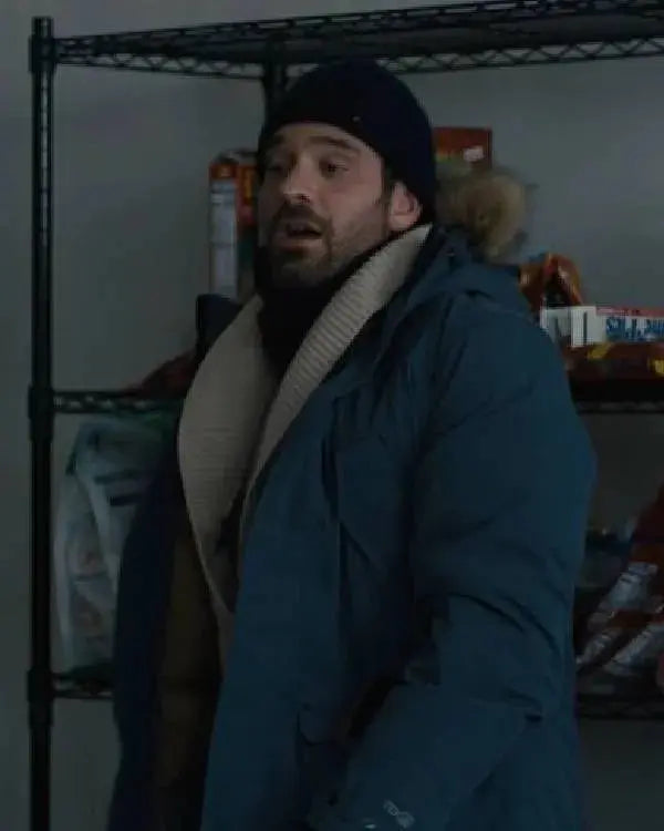 Merv 2025 Charlie Cox Blue Fur Hooded Coat WorthVee