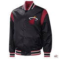 Miami Heat Force Play Varsity Satin Jacket Clanton Jacket