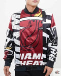 Miami Heat Mashup Satin Jacket Clanton Jacket