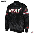 Miami Heat Pick & Roll Full-Snap Satin Jacket Clanton Jacket