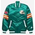 Miami Dolphins Exclusive Green Satin Jacket WorthVee