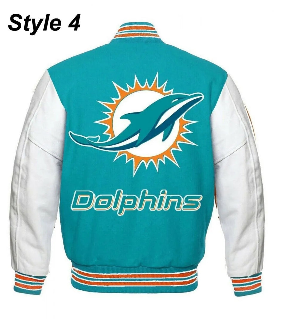 Miami Dolphins Letterman Jacket WorthVee
