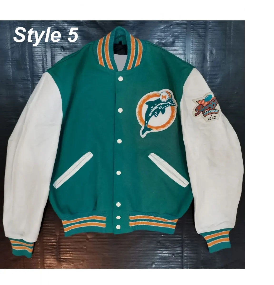 Miami Dolphins Letterman Jacket WorthVee