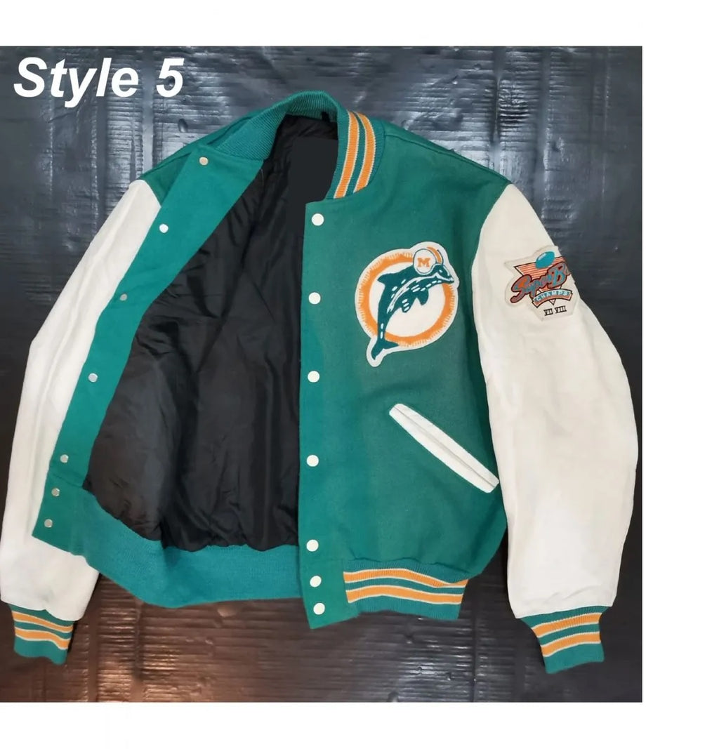 Miami Dolphins Letterman Jacket WorthVee