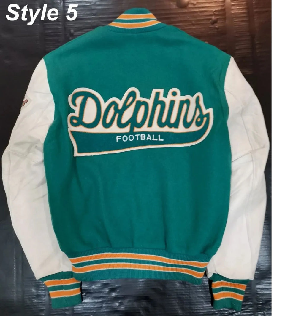 Miami Dolphins Letterman Jacket WorthVee