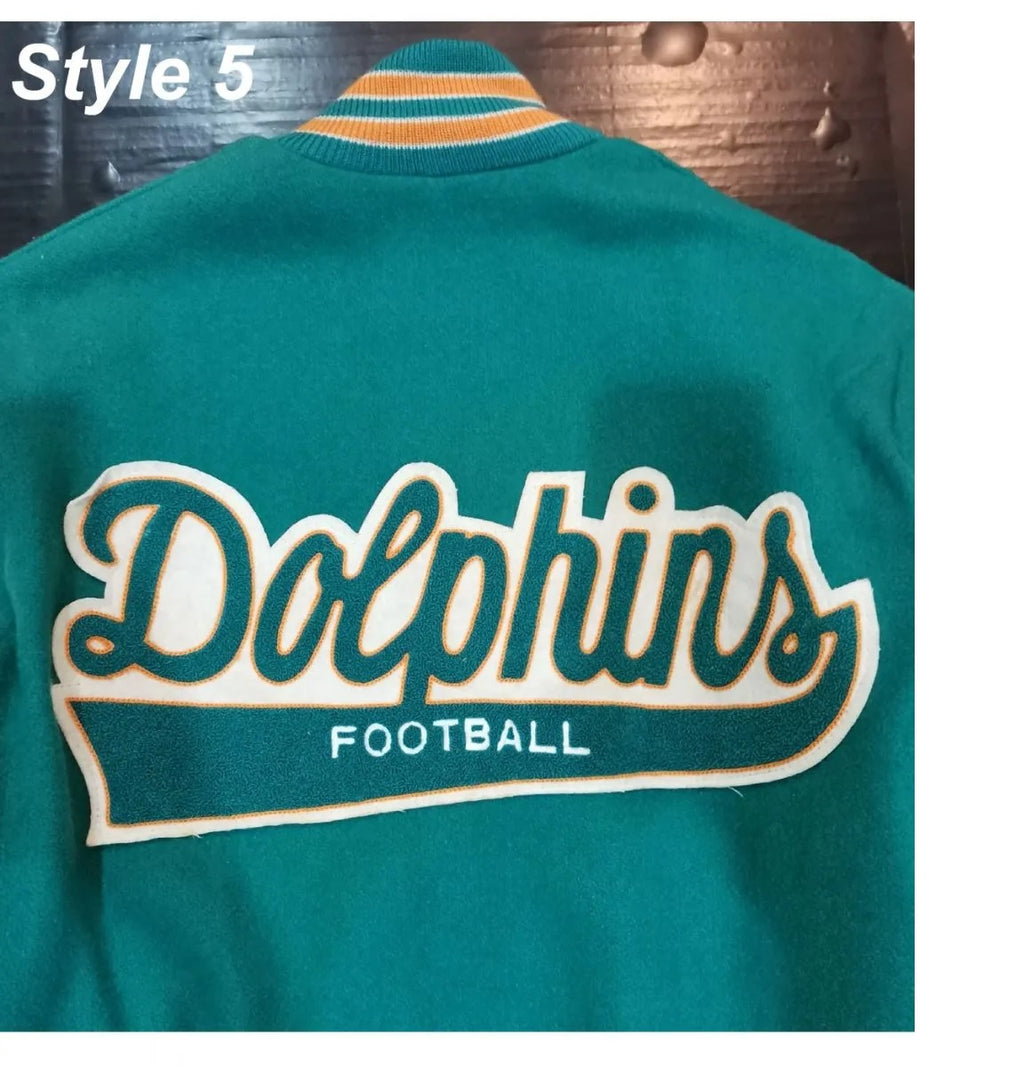 Miami Dolphins Letterman Jacket WorthVee