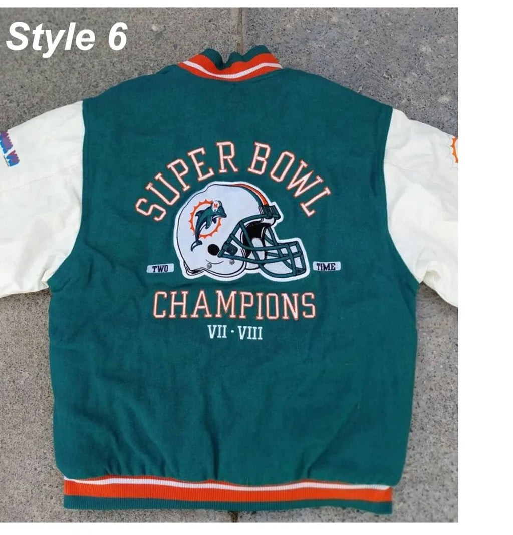 Miami Dolphins Letterman Jacket WorthVee