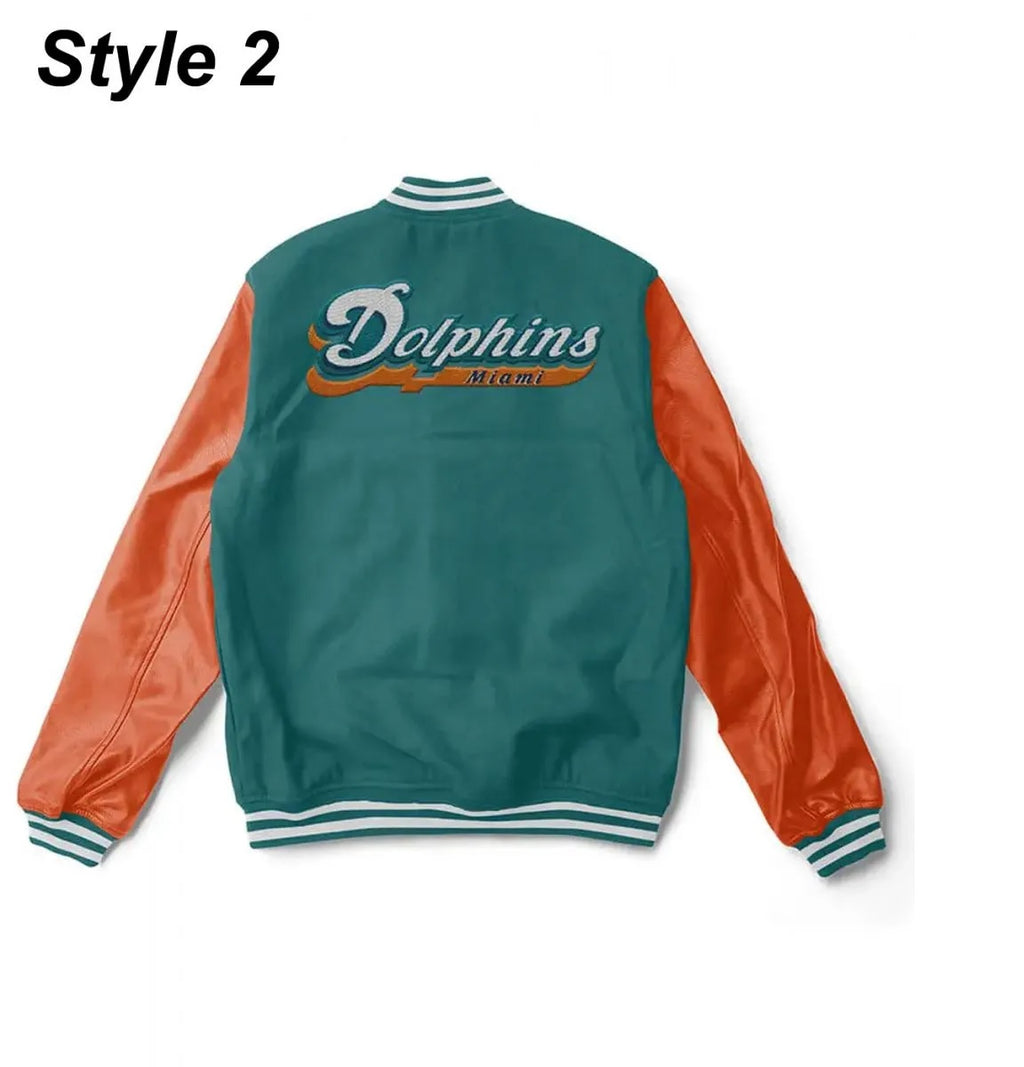 Miami Dolphins Letterman Jacket WorthVee