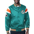 Miami Dolphins Midweight Aqua Satin Jacket WorthVee