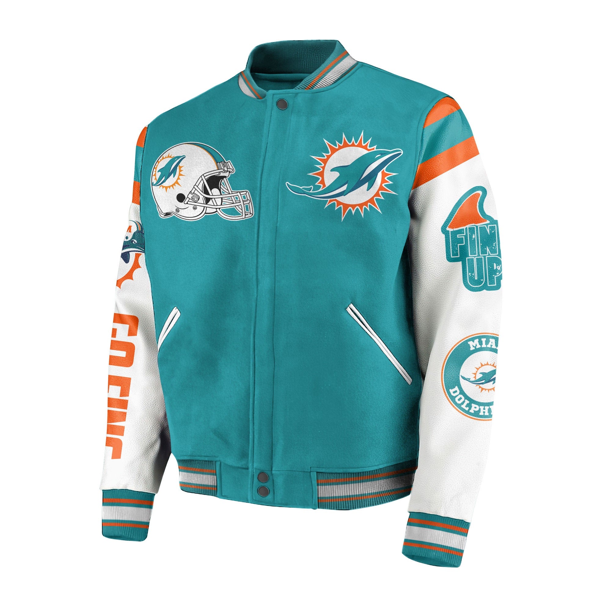 Miami Dolphins NFL Bomber Baseball Jacket WorthVee
