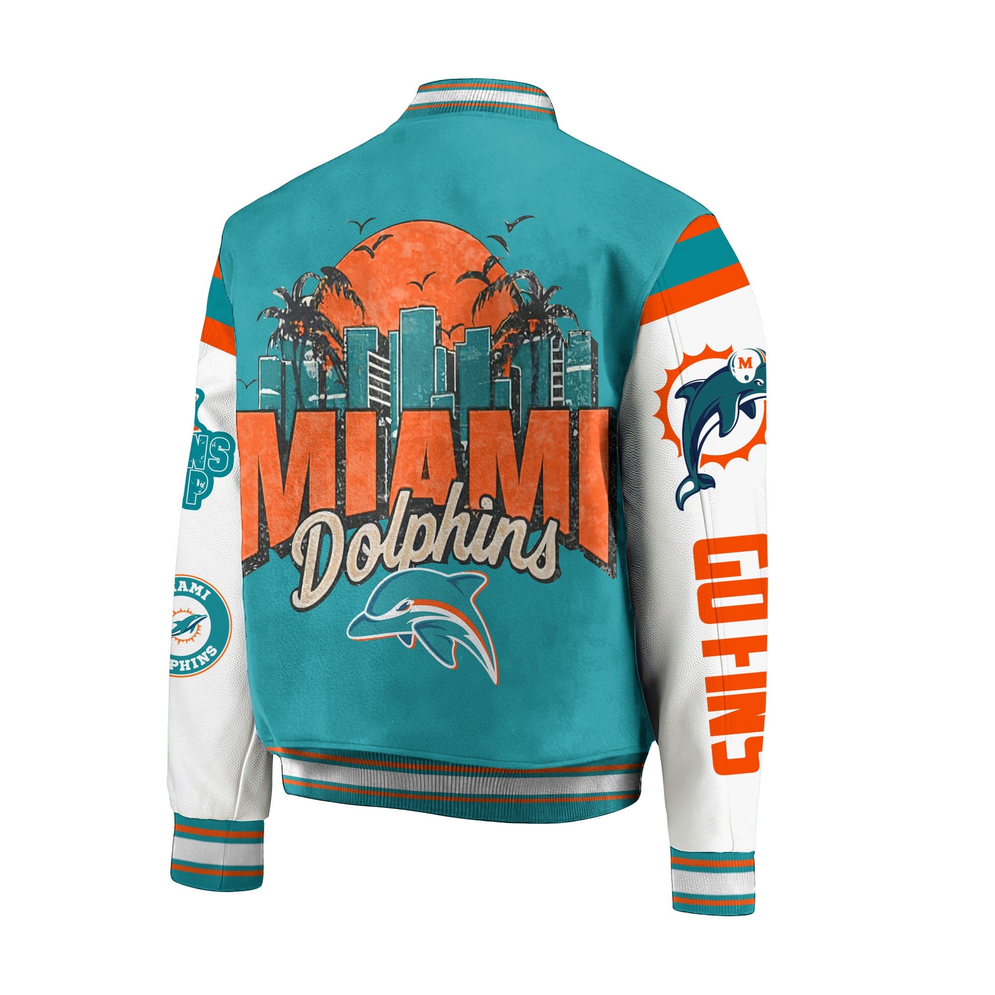 Miami Dolphins NFL Bomber Baseball Jacket WorthVee
