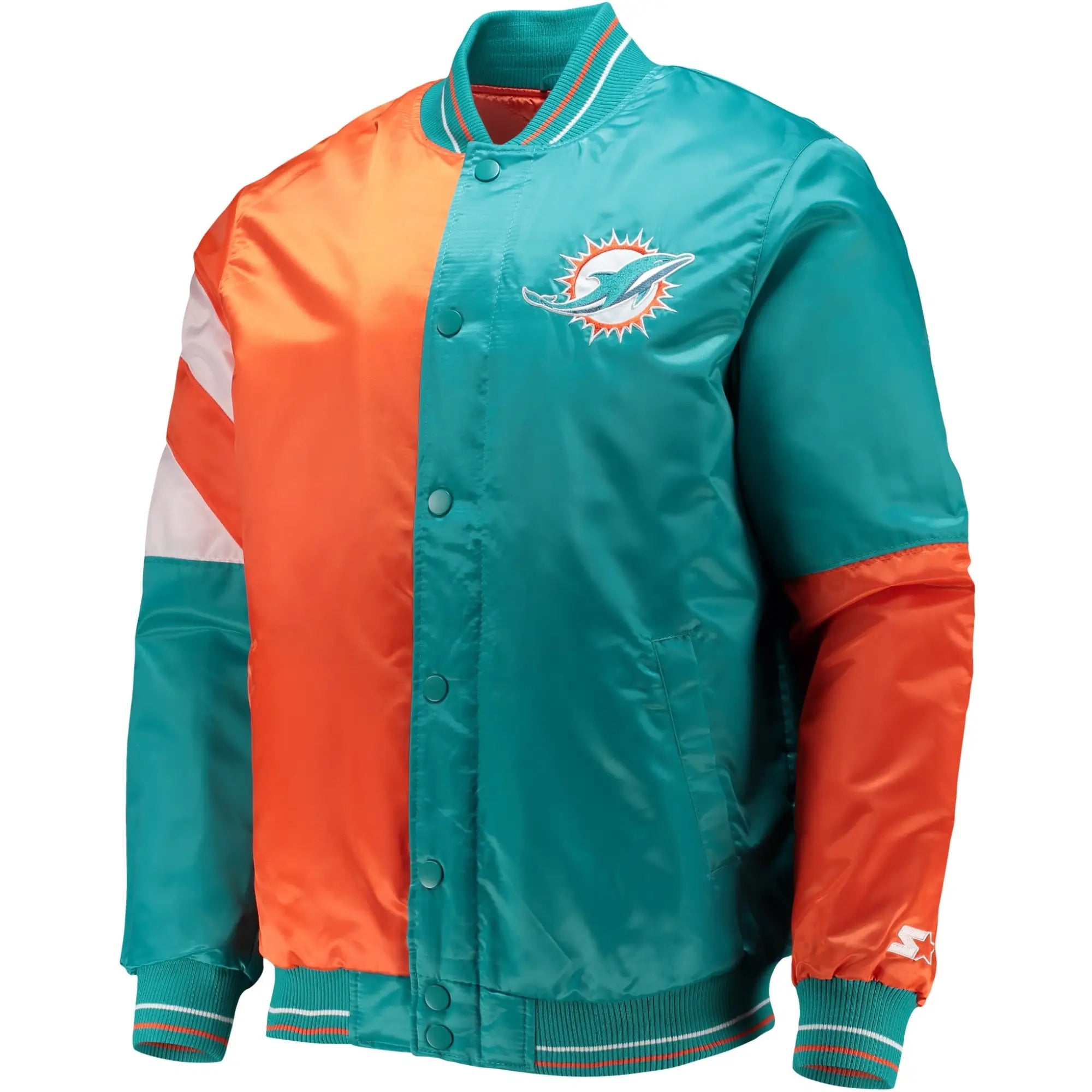 Miami Dolphins Satin Varsity Jacket WorthVee