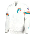 Miami Dolphins The Power Forward White Full-Snap Jacket WorthVee