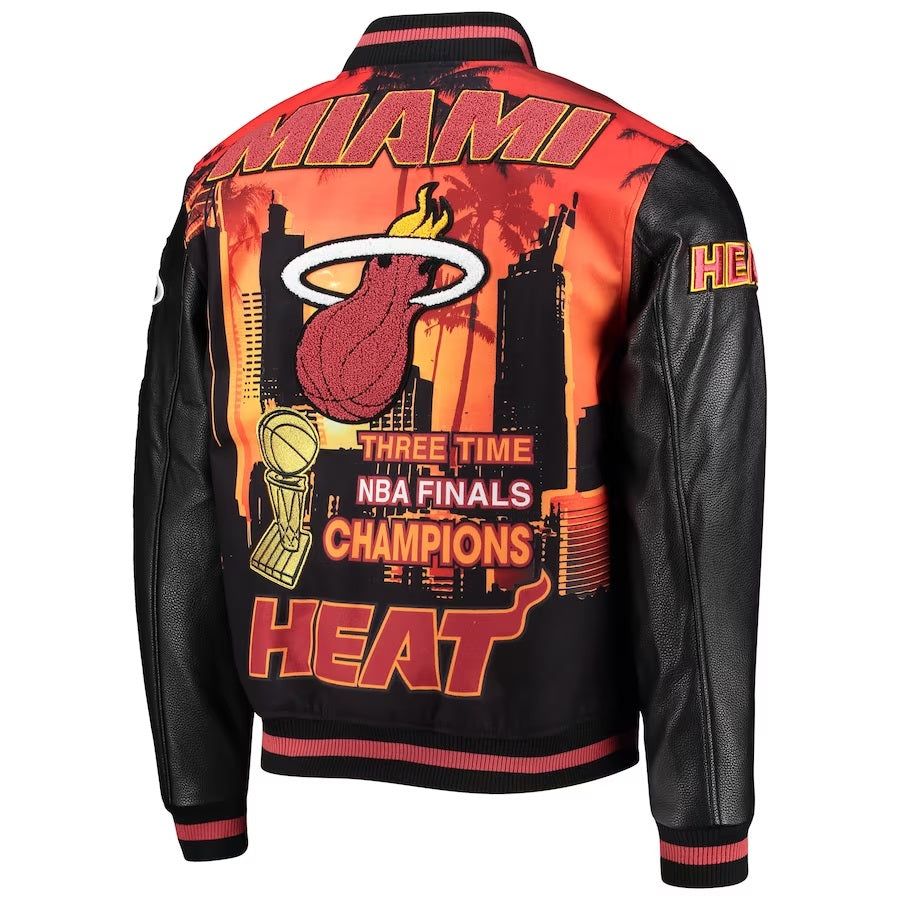 Miami Heat Black Finals Champions Varsity Full-zip Jacket WorthVee
