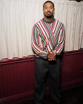 Michael B. Jordan Multicolor Striped Sweater