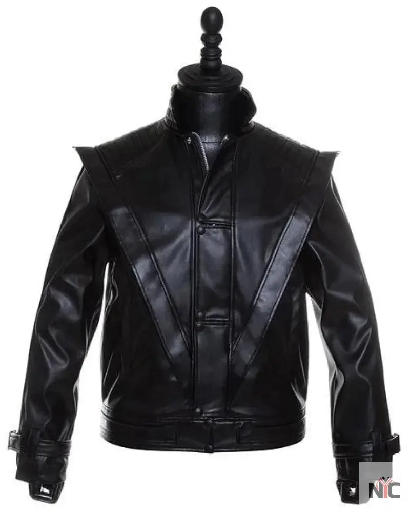 Michael Jackson Black Leather Thriller Jacket Clanton Jacket