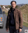 Mid-length Brown Cot­ton Jack­et Worn by Bruno De­brandt Clanton Jacket