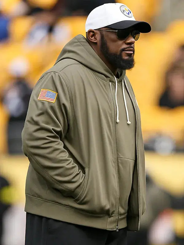 Mike Tomlin Green Bomber Jacket WorthVee