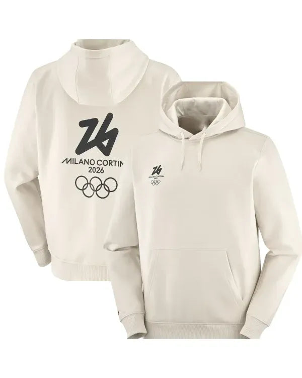 Milano Cortina 2026 Olympics White Hoodie