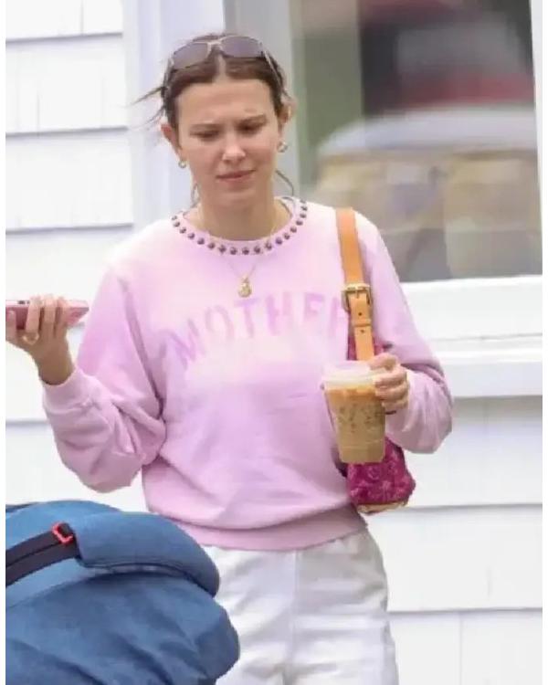 Millie Bobby Brown East Hampton Mother Sweatshirt Shopotiny